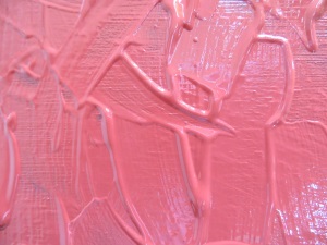 A smear of pink paint