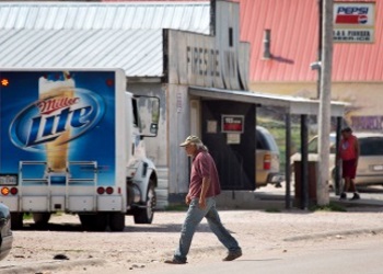 Beer trucks and liquor stores in Whiteclay Nebraska